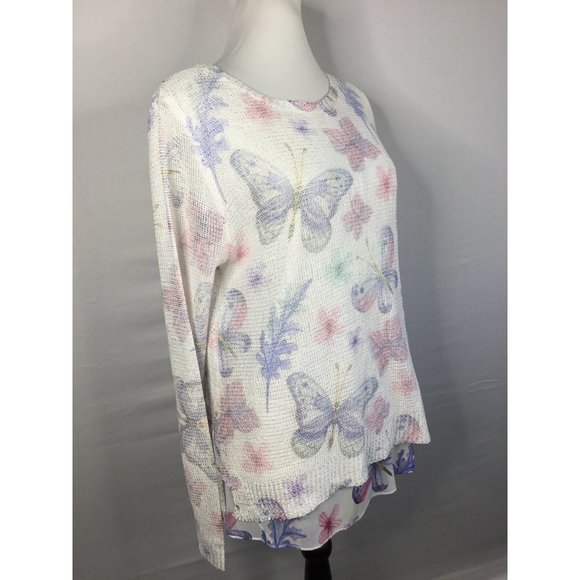 Beautiful lined blouse open back chifon Size M - Picture 3 of 4